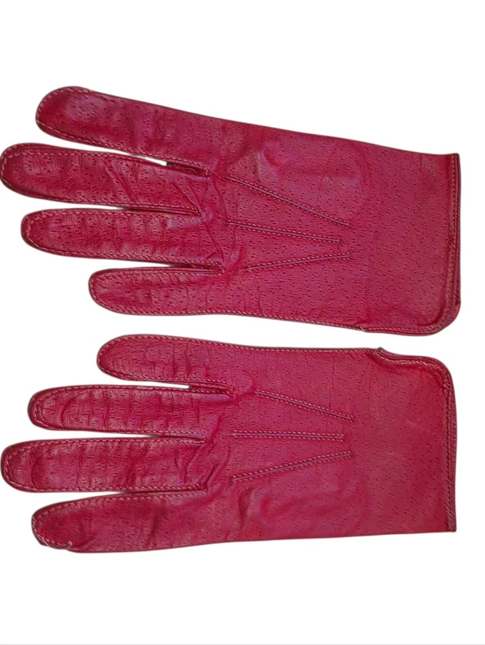 Vintage Nolan Red Leather Gloves S